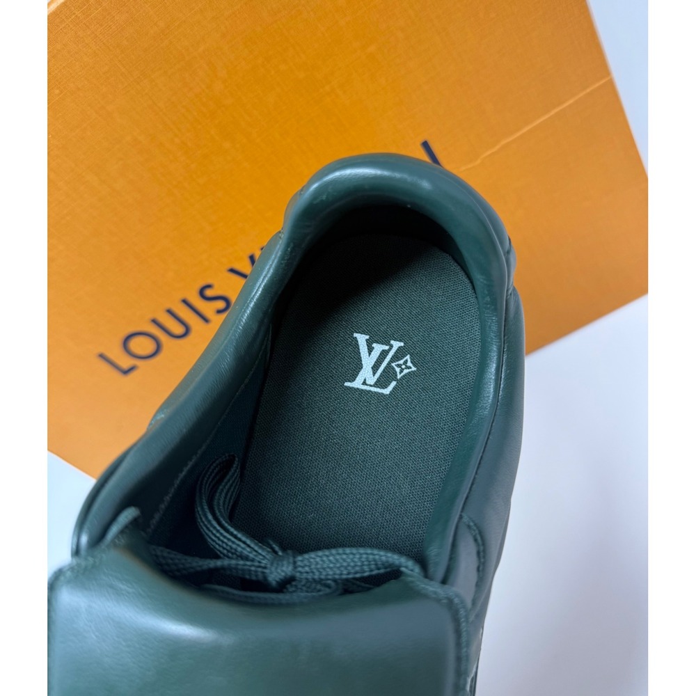 Louis Vuitton Footprint Soccer Sneaker Green Fits 9 US 7 LV - Picture 9 of 10